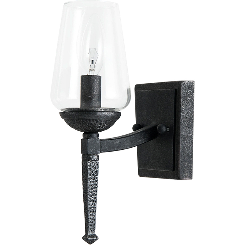 цена Настенный светильник Artelamp Stefan A1722AP-1BA Прозрачный Античный черный