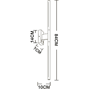 Настенный светильник Artelamp Lines A2029AP-1PB Белый Полированная медь-3