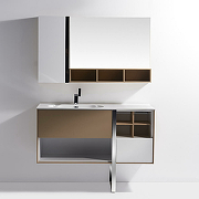 Комплект мебели для ванной Orans BC-NL014-1200 120 014NL12 подвесная Белый Бежевый-1