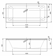 Акриловая ванна Cezares Plane Mini 180x80 PLANE MINI-180-80-42-W37 без гидромассажа-2