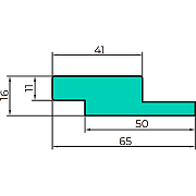 Панель стеновая реечная Ликорн РП-1.С.16.2800 светло-серая 2800x65x16 мм-4
