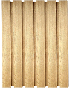 Панель стеновая реечная Ликорн РП-1.С.16.2800 дуб янтарный 2800x65x16 мм-1