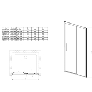 Душевая дверь Vincea Soft 160 VDS-3SO160CL профиль Хром стекло прозрачное-4