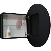 Зеркальный шкаф Континент Torneo Black LED 60 МВК068 с подсветкой Черный-2