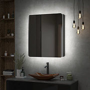 Зеркальный шкаф Континент Eltoro black LED 76 МВК114 с подсветкой Черный-9