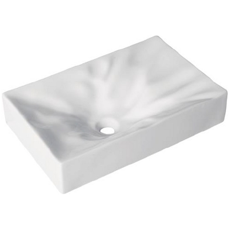 Раковина-чаша Gappo 58 GT406 Белая раковина в ванную комнату накладная на столешницу белого цвета керамика прямоугольная