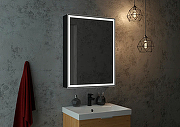 Зеркальный шкаф Континент Mirror Box black Led 60 МВК053 с подсветкой Черный-8