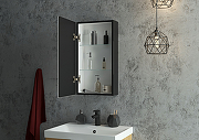 Зеркальный шкаф Континент Mirror Box black Led 35 L МВК063 с подсветкой Черный-7