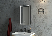 Зеркальный шкаф Континент Mirror Box black Led 35 L МВК063 с подсветкой Черный-4