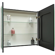 Зеркальный шкаф Континент Mirror Box black Led 80 МВК052 с подсветкой Черный-2