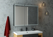 Зеркальный шкаф Континент Mirror Box black Led 100 МВК051 с подсветкой Черный-7
