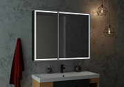Зеркальный шкаф Континент Mirror Box black Led 100 МВК051 с подсветкой Черный-8