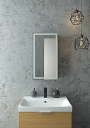 Зеркальный шкаф Континент Allure LED 35 L МВК055 с подсветкой Белый-11