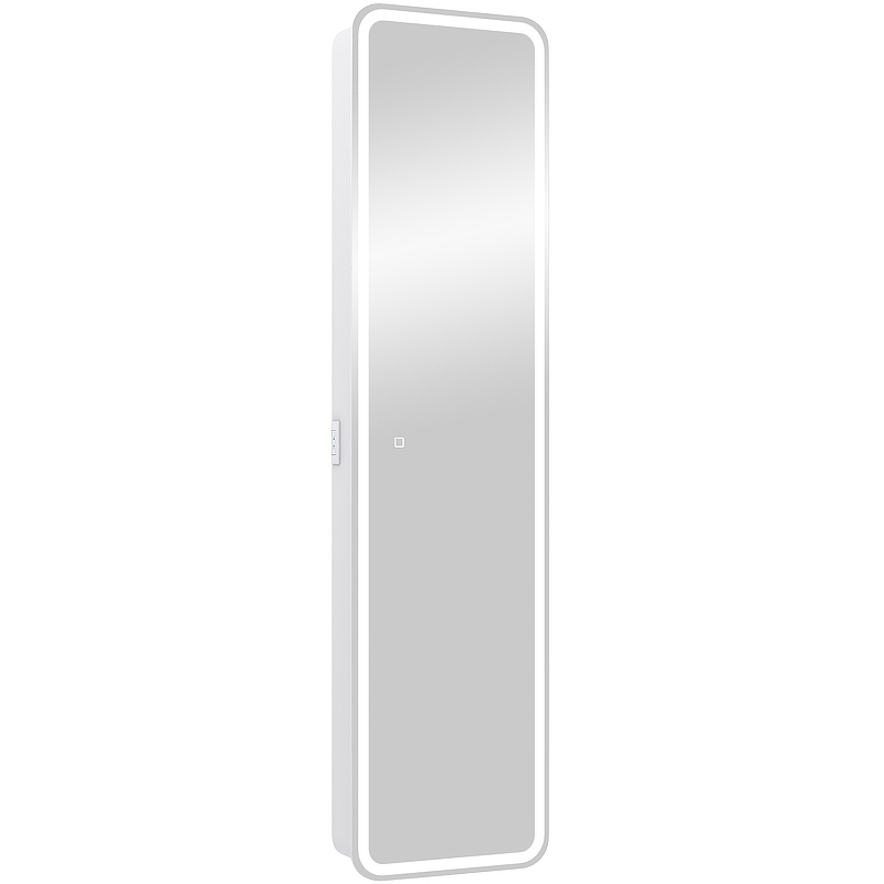 Зеркальный шкаф Континент Lorenzo LED 40 МВК009 с подсветкой Белый зеркальный шкаф континент allure led 100 мвк044 с подсветкой белый