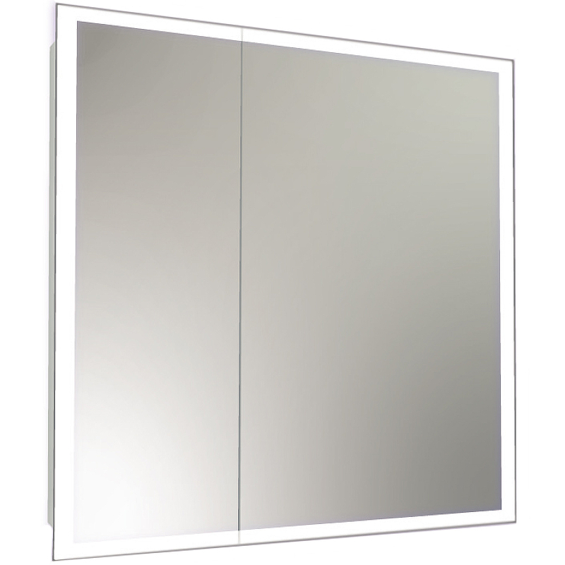 Зеркальный шкаф Континент Reflex LED 80 МВК027 с подсветкой Белый зеркальный шкаф континент mirror box black led 80 мвк052 с подсветкой черный