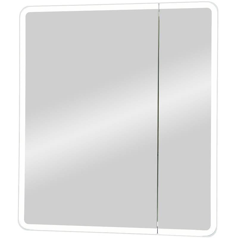 Зеркальный шкаф Континент Emotion LED 70 МВК029 с подсветкой Белый зеркальный шкаф континент torneo black led 70 мвк084 с подсветкой черный