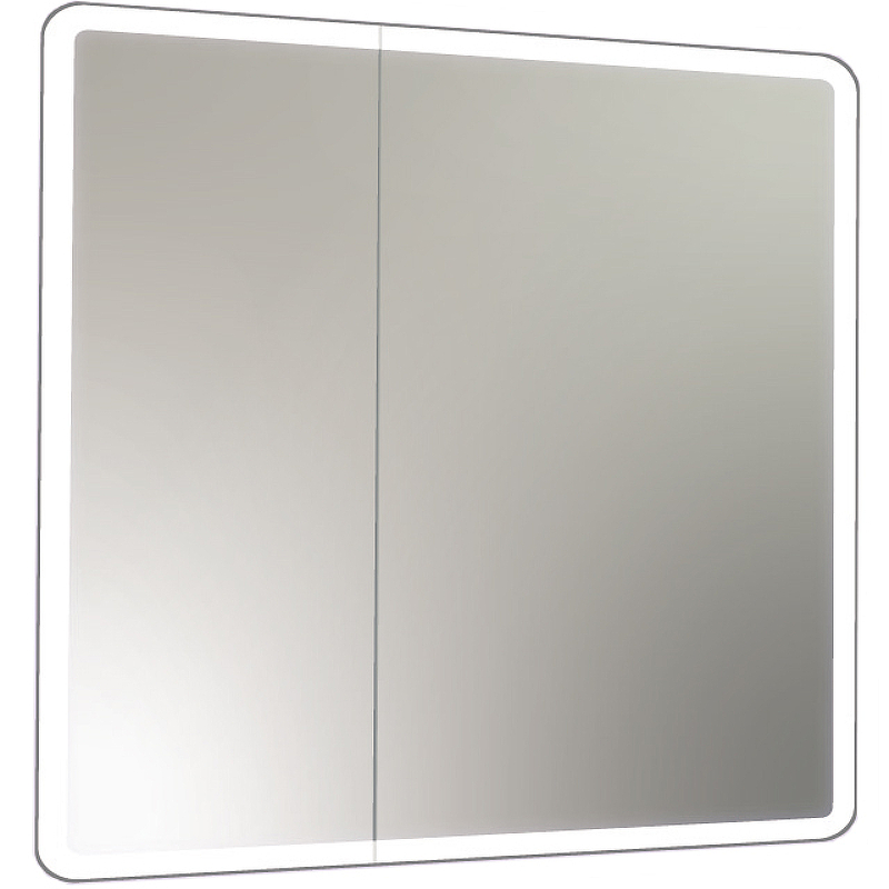 цена Зеркальный шкаф Континент Emotion LED 80 МВК030 с подсветкой Белый