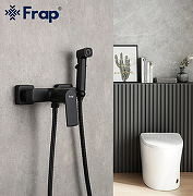 Гигиенический душ со смесителем Frap H71-6 F2071-6 Черный матовый-3