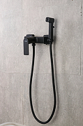 Гигиенический душ со смесителем Frap H71-6 F2071-6 Черный матовый-5