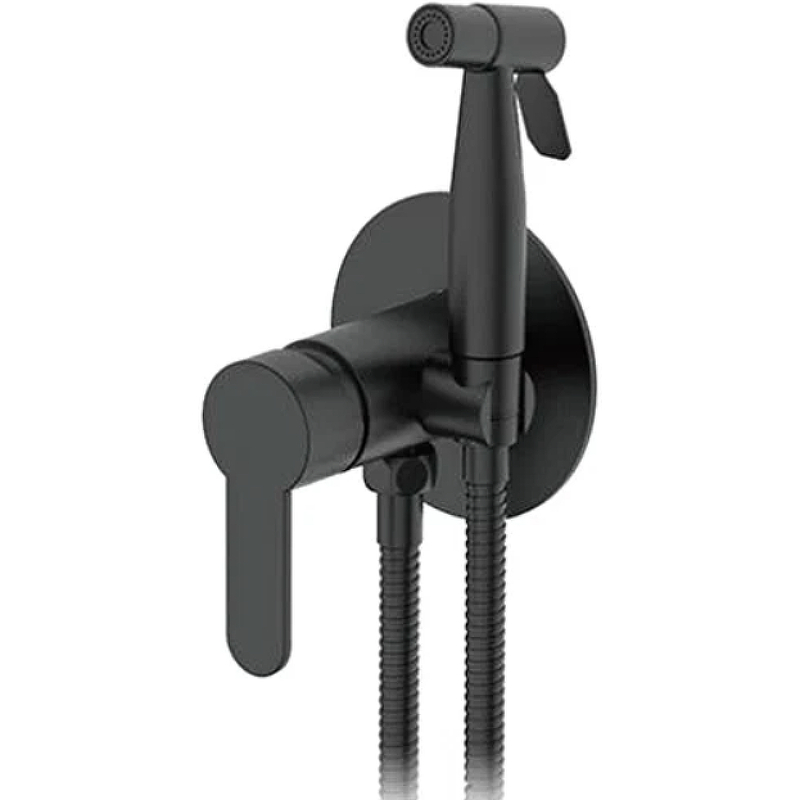 Гигиенический душ со смесителем Frap H801-6 F72801-6 Черный матовый гигиенический душ со смесителем frap f7504 6 черный матовый