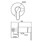 Гигиенический душ со смесителем Frap H801-6 F72801-6 Черный матовый-15