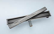 Душевой лоток Gappo G86007-39 с решеткой Оружейная сталь-2