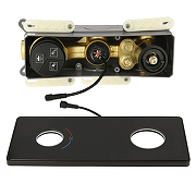 Душевая система ALMAes Tiber TVZ-8805 с термостатом Черная матовая-9
