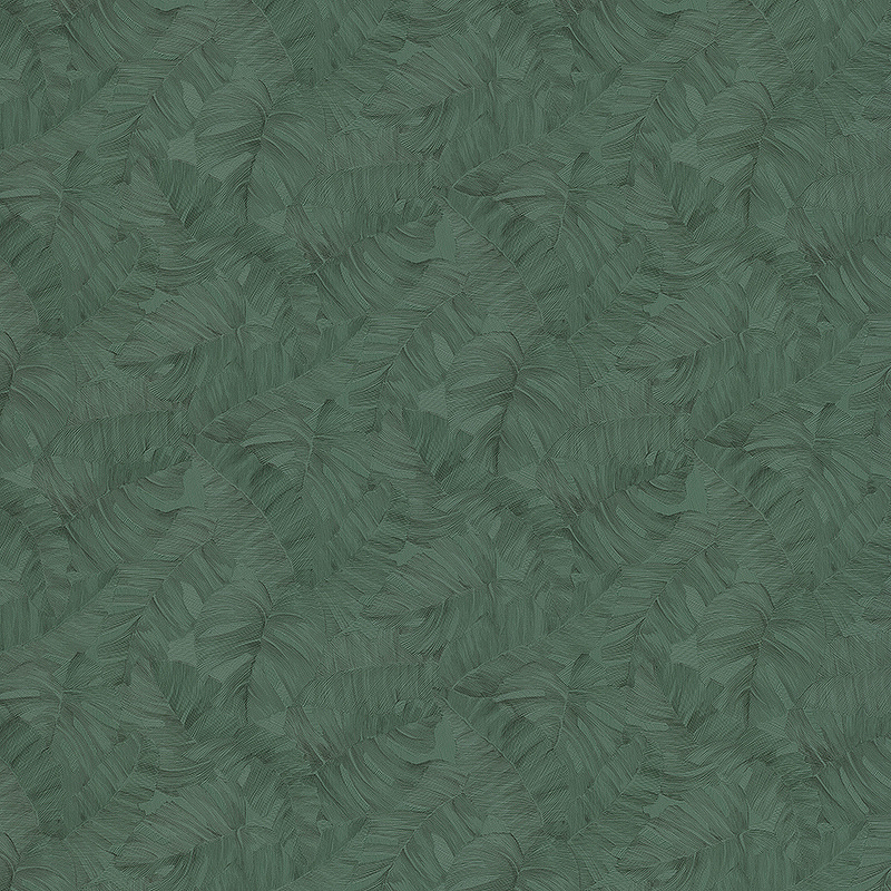Обои Grandeco Time 2025 TI 2107 Винил на флизелине (1,06*10,05) Зеленый, Листья