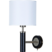 Настенный светильник Artelamp Robert A5029AP-1SS Белый Черный Сталь