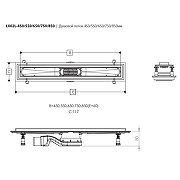 Душевой лоток Logan L002L-450 306888 с решеткой Нержавеющая сталь / под плитку-6