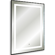 Зеркало Silver Mirrors Саурон 60 LED-00002510 с подсветкой Черное с сенсорным выключателем и диммером-1