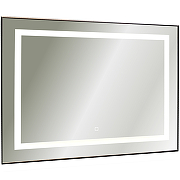 Зеркало Silver Mirrors Саурон 80 LED-00002509 с подсветкой Черное с сенсорным выключателем и диммером-1