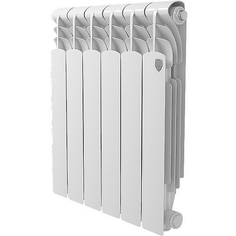 Алюминиевый радиатор Royal Thermo Revolution 500 2.0 RTR250006 Белый 6 секций с боковым подключением