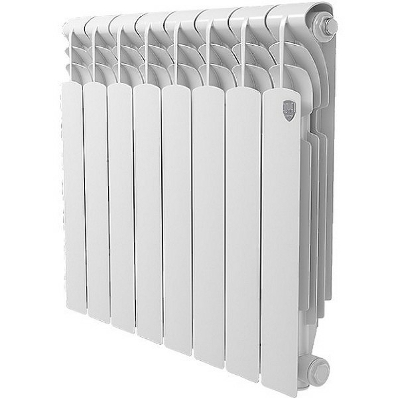 Алюминиевый радиатор Royal Thermo Revolution 500 2.0 RTR250008 Белый 8 секций с боковым подключением