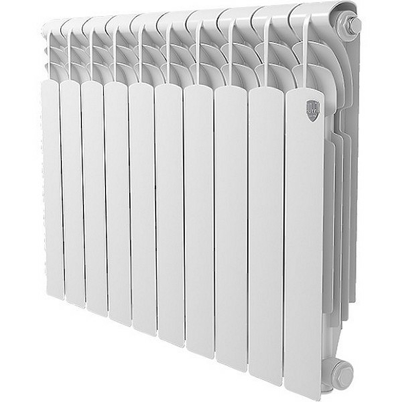Алюминиевый радиатор Royal Thermo Revolution 500 2.0 RTR250010 Белый 10 секций с боковым подключением - фото 1