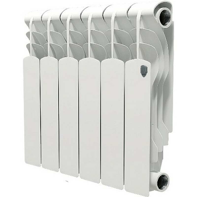 Алюминиевый радиатор Royal Thermo Revolution 350 RTR35006 Белый 6 секций с боковым подключением - фото 1