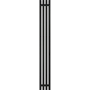 Электрический полотенцесушитель Grois Quartet GR-125 180х1500 П3 RAL 9005 R Черный матовый-1