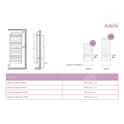 Электрический полотенцесушитель Atlantic Adelis W 500W 55x100 002238 Белый-6