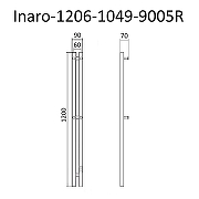 Электрический полотенцесушитель Маргроид Inaro 1200x60 Inaro-1206-1049-9005R правый Черный матовый-6