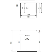 Раковина Berges Ego SL 60 182013 Белая глянцевая-3