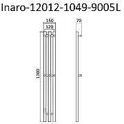 Электрический полотенцесушитель Маргроид Inaro 1200x120 Inaro-12012-1049-9005L левый Черный матовый-5