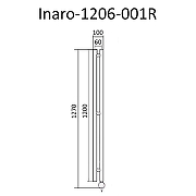 Электрический полотенцесушитель Маргроид Inaro 1270x60 Inaro-1206-001R правый Хром-1