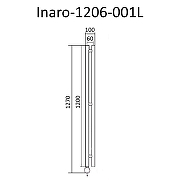Электрический полотенцесушитель Маргроид Inaro 1270x60 Inaro-1206-001L левый Хром-1