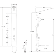 Душевая панель Ceruttispa Chika B CT9255 с гидромассажем Черная матовая-4