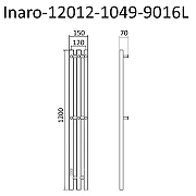 Электрический полотенцесушитель Маргроид Inaro 1200x120 Inaro-12012-1049-9016L левый Белый матовый-5