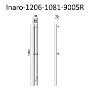 Электрический полотенцесушитель Маргроид Inaro профильный 1200x60 Inaro-1206-1081-9005R правый Черный матовый-4