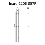 Электрический полотенцесушитель Маргроид Inaro профильный 1200x60 Inaro-1206-057R правый Хром-3