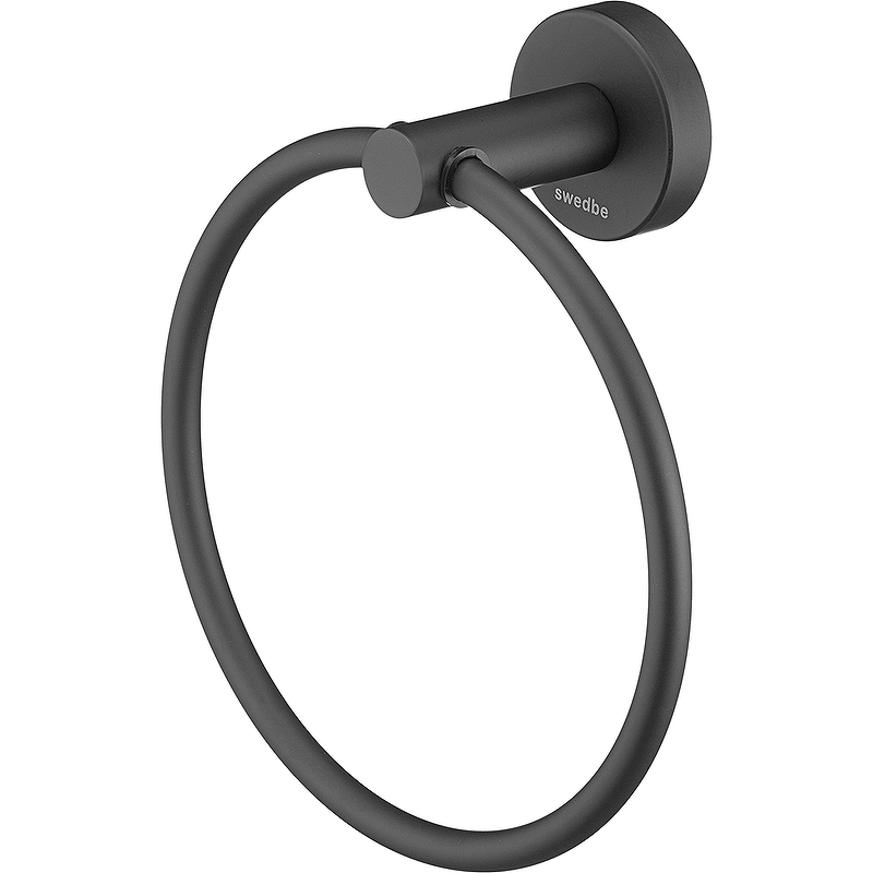 Кольцо для полотенец Swedbe Attribut 9803B Черное матовое кольцо для полотенец frap f302 f30204 черное матовое
