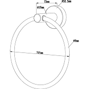 Кольцо для полотенец Swedbe Attribut 9803 Хром-3