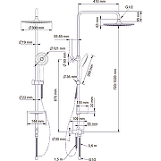 Душевая система Swedbe Calypso 5101 Хром-5